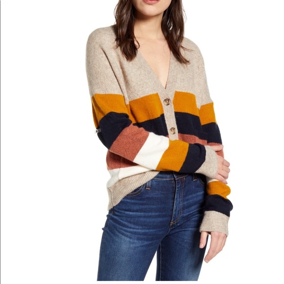 Madewell Sweaters - MADEWELL Kent Staunton Stripe Cardigan NWT in 2X